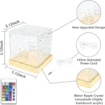 Special Atmosphere Lamp for Couples, Bedroom Mood Night Light, Bedside Flame Desktop Remote Control Rotating Water Ripple Lamp, Super Bright - Image 5